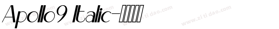 Apollo9 Italic字体转换